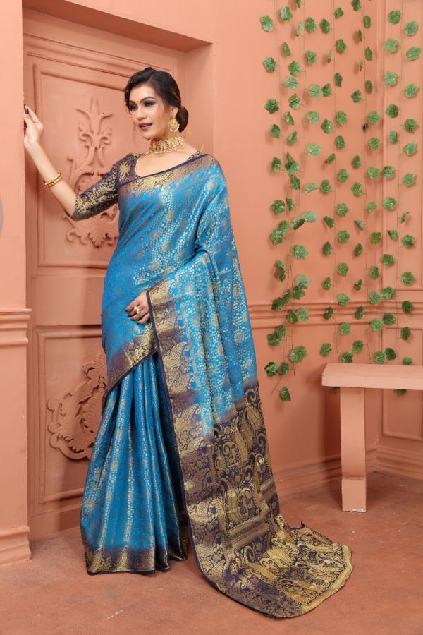 Macazo Bindi 1 Banarasi Soft Silk Designer Saree Collection